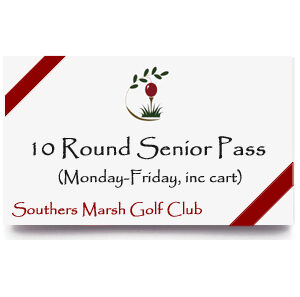 10 Round Senior Pass with Cart (Mon-Fri, Ages 62+)